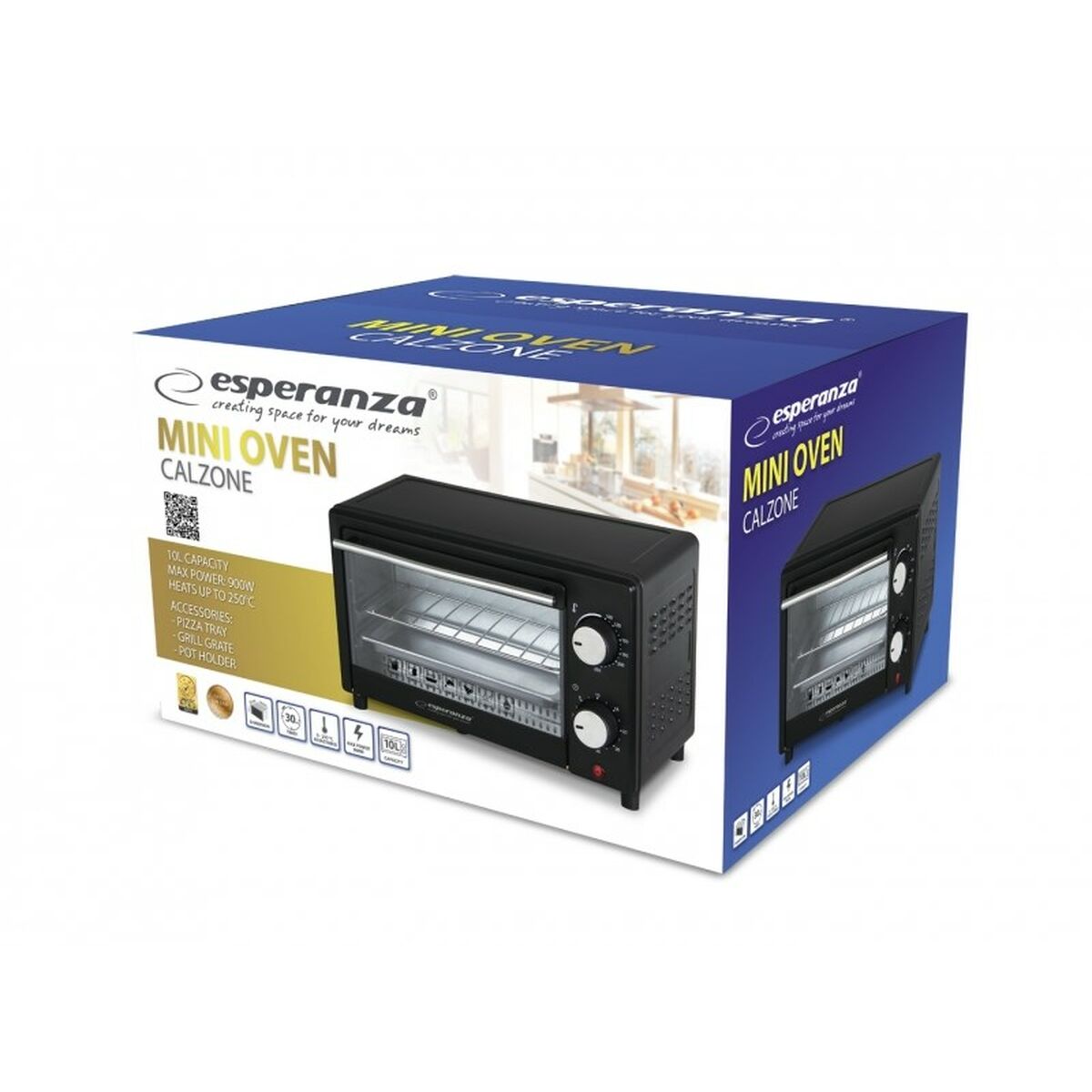 Mini Horno Eléctrico Esperanza EKO007 10 L